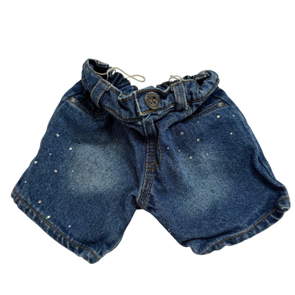 BUILD A BEAR Rhinestone Studded Blue Jeans BAB Blue Denim